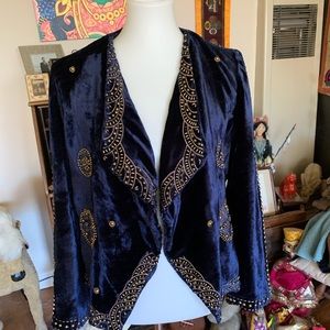 Soft Surroundings velvet jacket